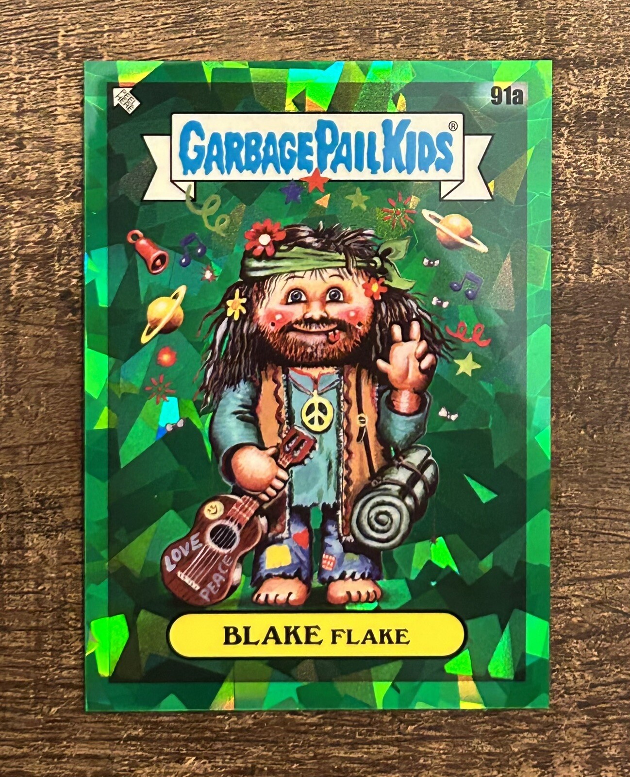 2021 Topps Garbage Pail Kids Sapphire Edition Green #91a Blake Flake front