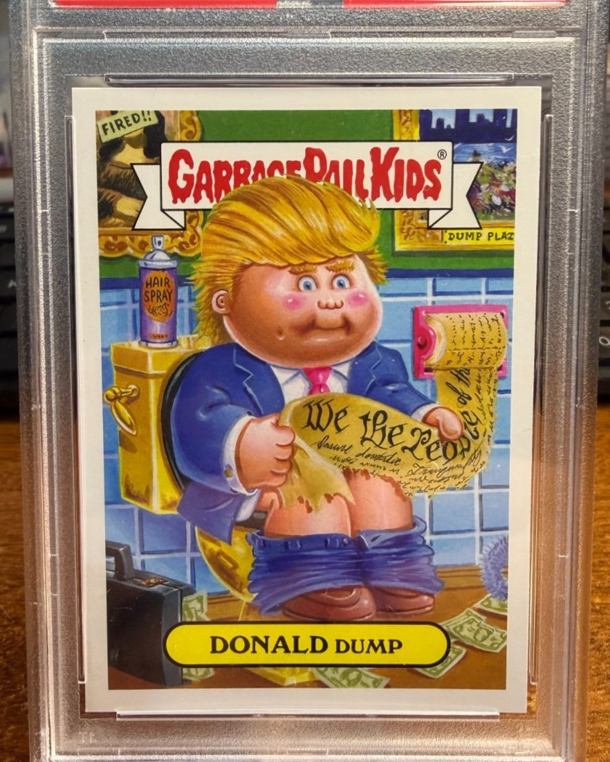 2016 Topps Topps Garbage Pail Kids American U.S. Presidential Candidate Sticker #3a Donald Dump front