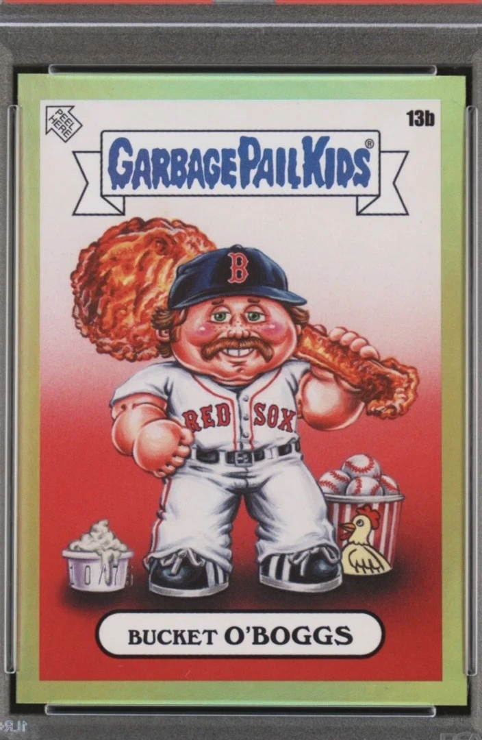 2023 Topps Topps Garbage Pail Kids X Mlb Series 3 Green Foil #13b Bucket O'Boggs front