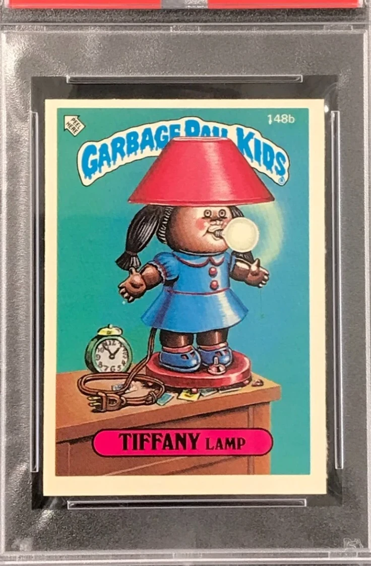 1986 Topps Garbage Pail Kids Stickers-U.K. Minis #148b Tiffany Lamp front
