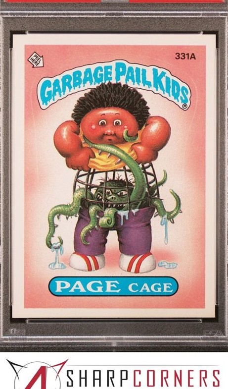 1987 Topps Garbage Pail Kids Series 8 Checklist #331A Page Cage front