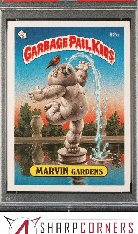 1986 Topps Garbage Pail Kids Stickers STICKERS #92a Marvin Gardens front