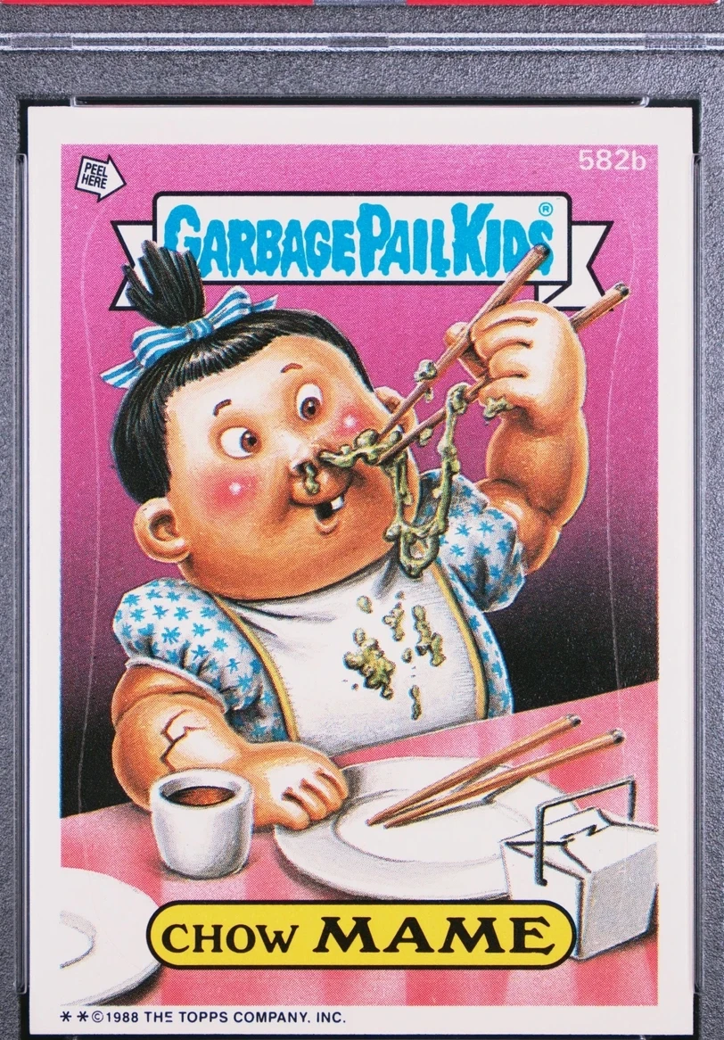 1988 Topps Garbage Pail Kids Series 15 Die-Cut-Puzzle Piece Back #582b Chow Mame front