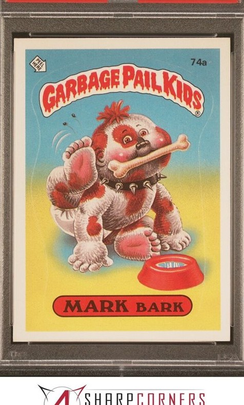 1985 Topps Garbage Pail Kids Series 2 Glossy #74a Mark Bark front