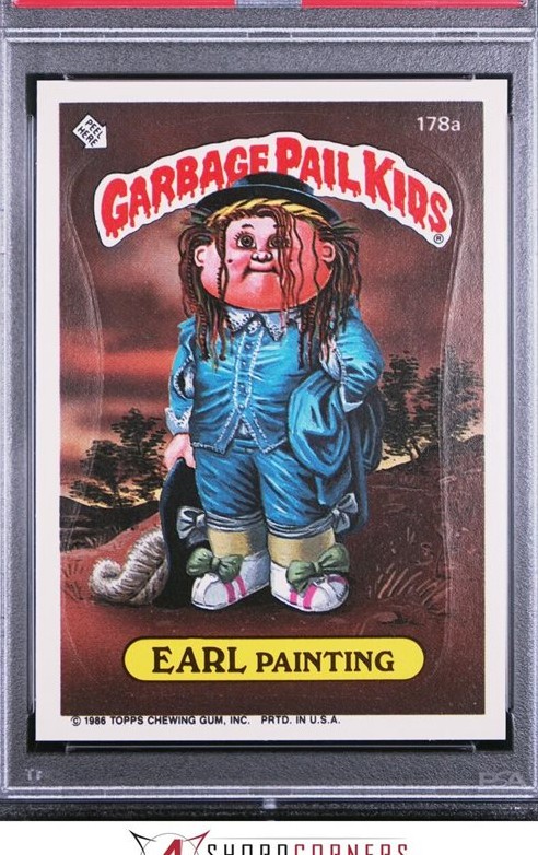 1986 Topps Garbage Pail Kids Stickers Acne Amy Back #178a Earl Painting front