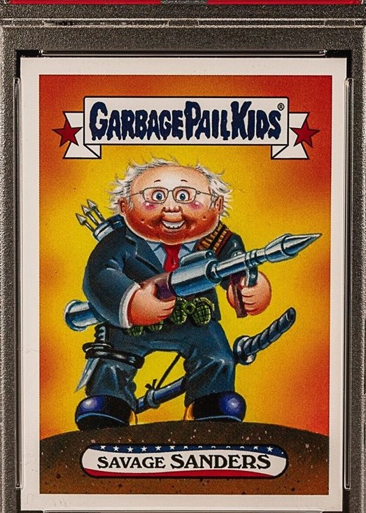 2016 Topps Topps Garbage Pail Kids American U.S. Presidential Candidate Sticker #2b Savage Sanders front