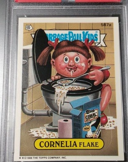 1988 Topps Garbage Pail Kids Series 15 Die-Cut #587a Cornelia Flake front