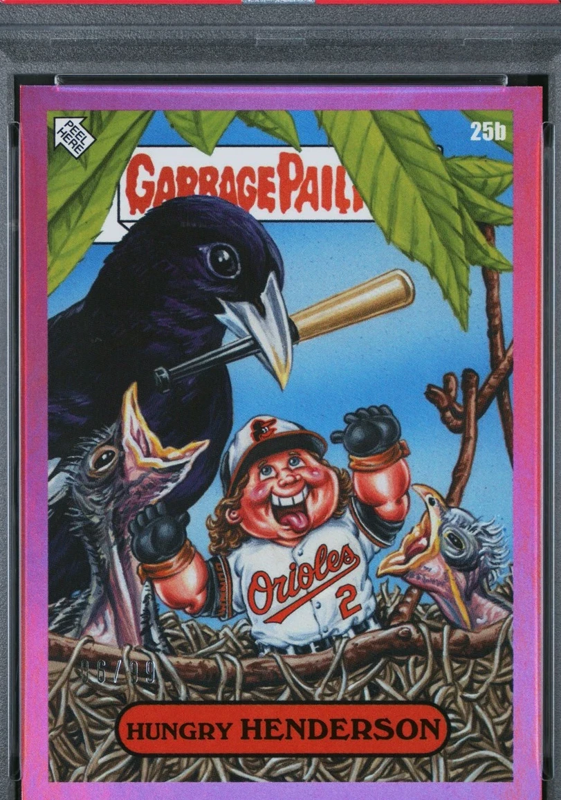 2023 Topps Topps Garbage Pail Kids X Mlb Series 3 Pink Foil #25b Hungry Henderson front