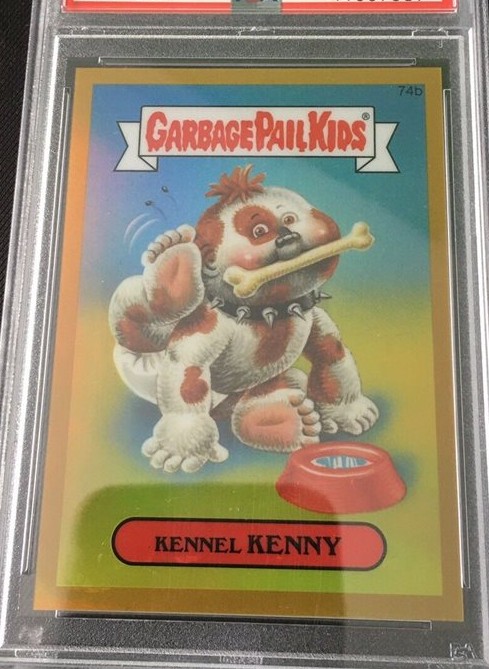 2014 Topps Garbage Pail Kids Chrome Series 2 Gold Refractor #74b Kennel Kenny front