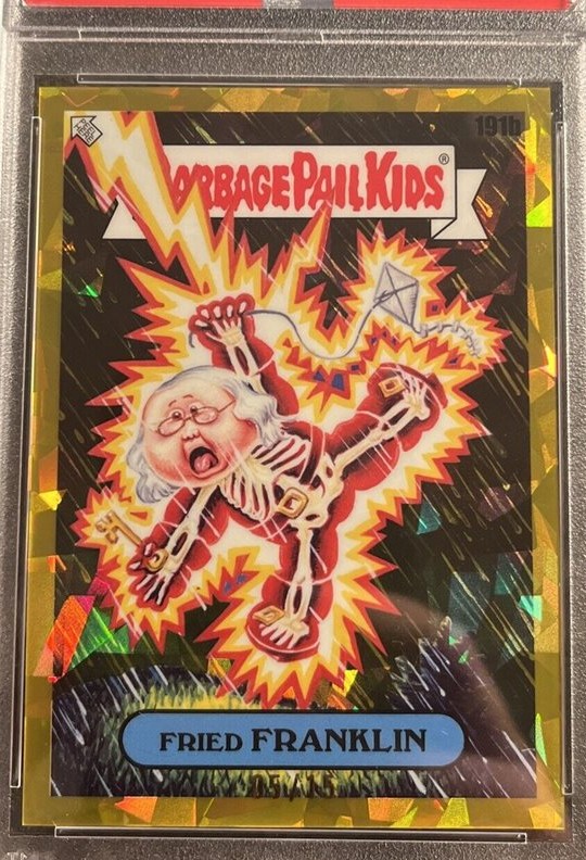 2022 Topps Garbage Pail Kids GOLD #191b Fried Franklin front