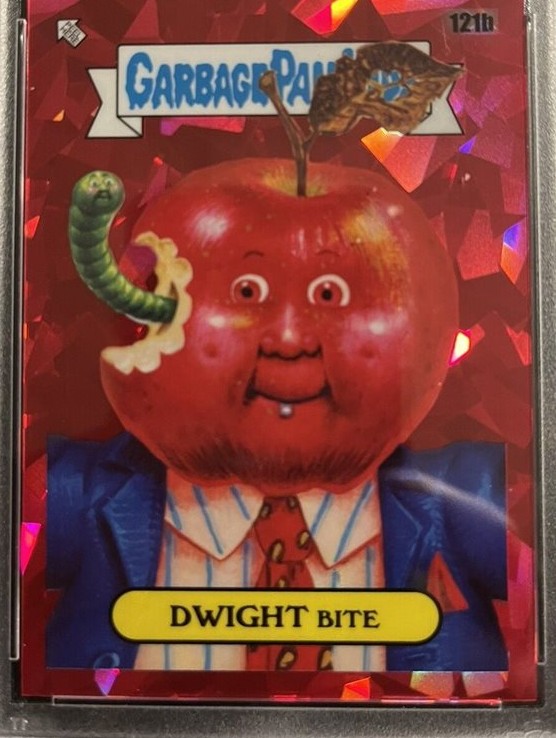 2021 Topps Garbage Pail Kids Sapphire Edition Red #121b Dwight Bite front