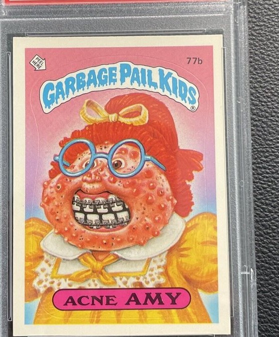 1985 Topps Garbage Pail Kids Series 2 #77b Acne Amy front
