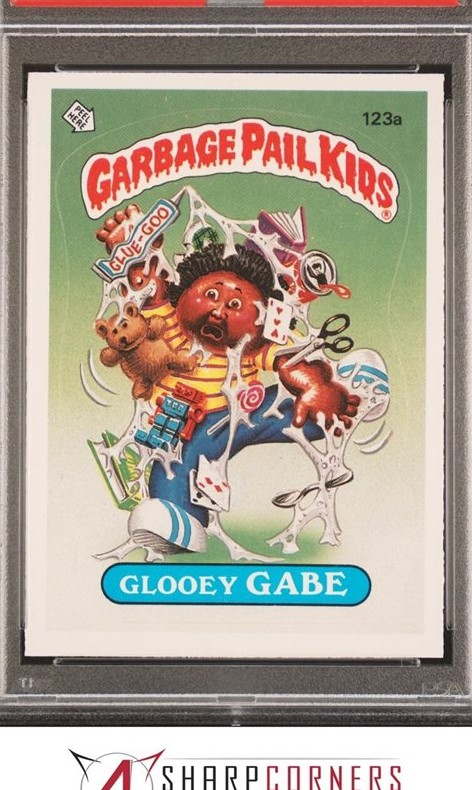 1986 Topps Garbage Pail Kids Stickers STICKERS #123a Glooey Gabe front