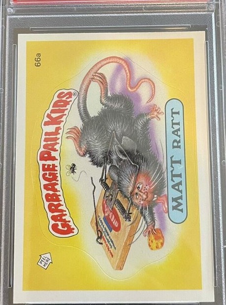 1985 Topps Garbage Pail Kids Series 2 Glossy #66a Matt Ratt front