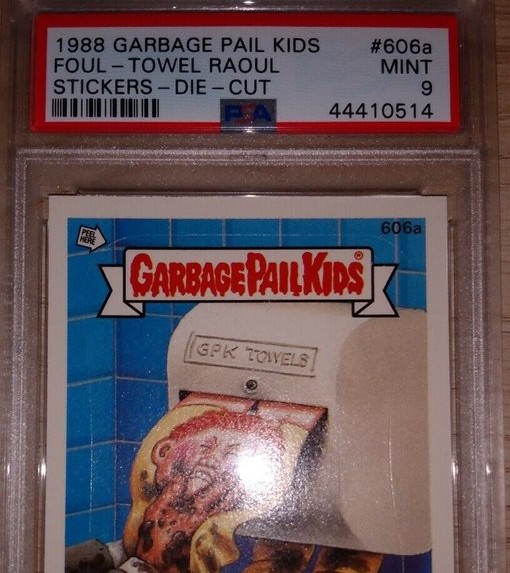 1988 Topps Garbage Pail Kids Series 15 Die-Cut #606a Foul-Towel Raoul front