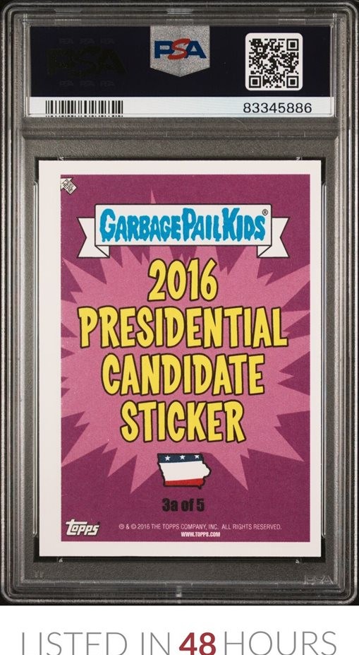 2016 Topps Garbage Pail Kids Presidential Candidates-Iowa Caucus #3a Donald Dump front