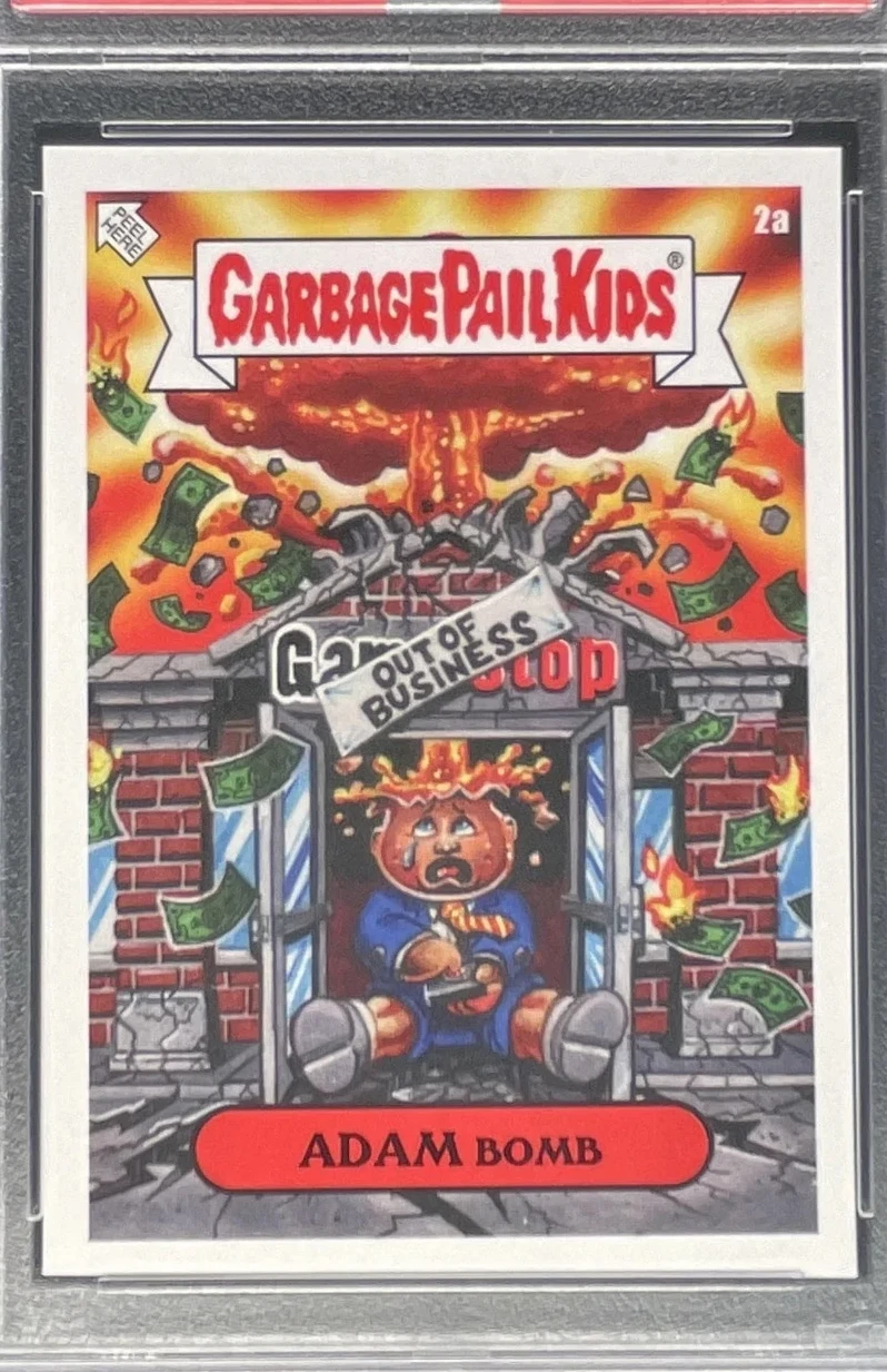 2021 Topps Garbage Pail Kids Gamestonk #2a Adam Bomb front