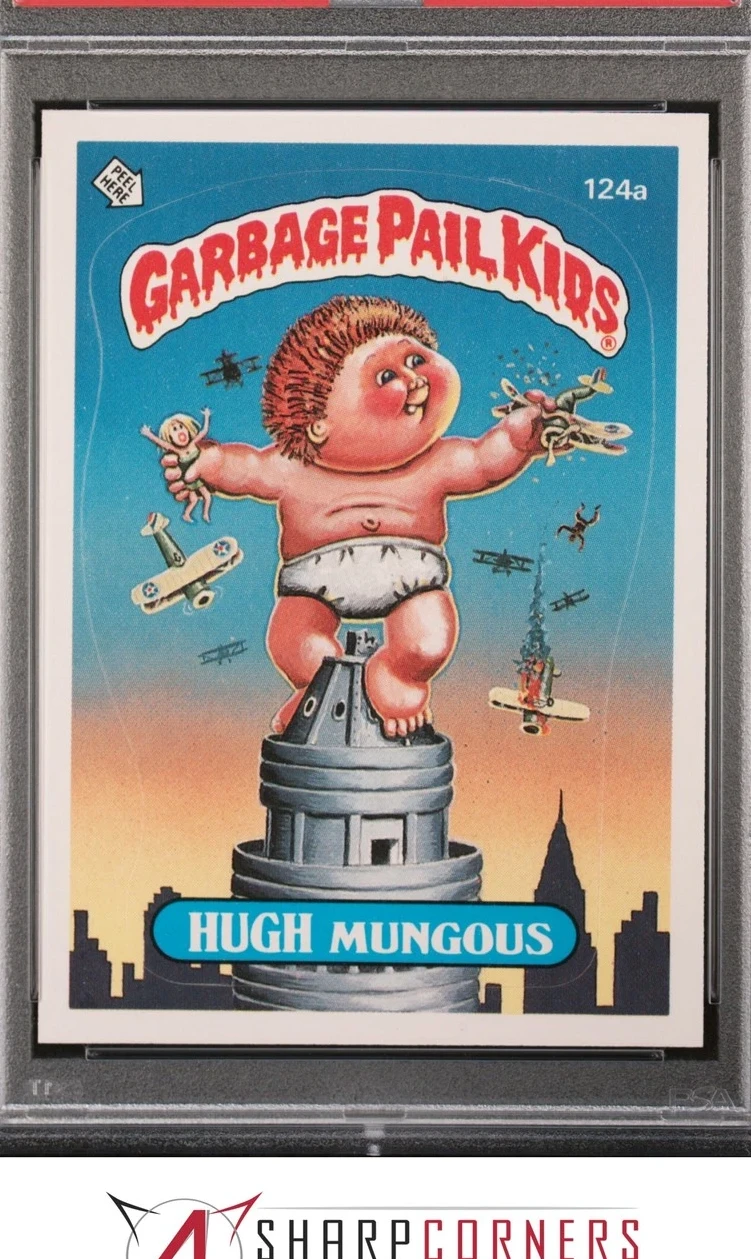 1986 Topps Garbage Pail Kids Series 3 #124a Hugh Mungous front