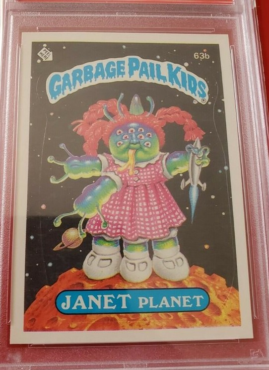 1985 Topps Garbage Pail Kids Series 2 #63b Janet Planet front