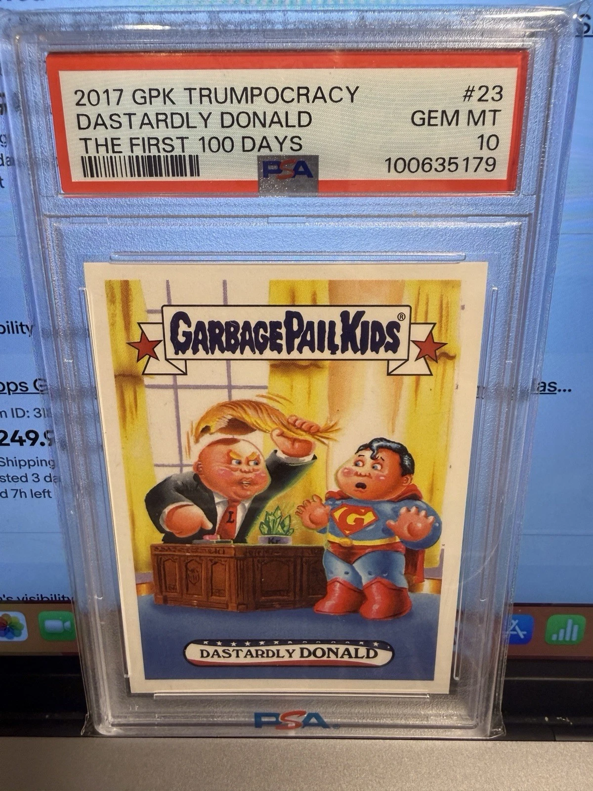 2017 Topps Garbage Pail Kids Trumpocracy The First 100 Days #23 Dastardly Donald front