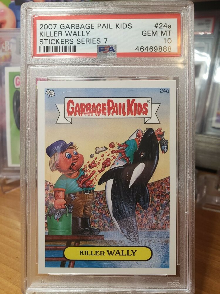 2007 Topps Garbage Pail Kids Stickers Series 7 #24a Killer Wally front