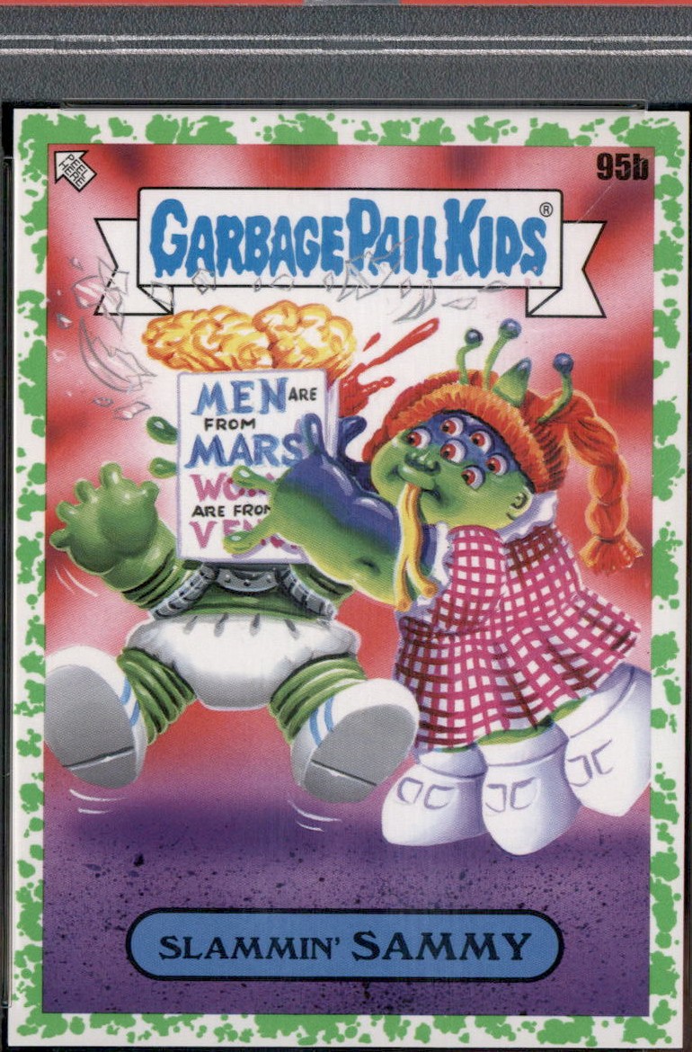 2022 Topps Garbage Pail Kids Book Worms Booger Green #95b Slammin' Sammy front