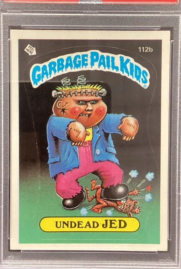 1986 Topps Garbage Pail Kids Series 3 #112b Undead Jed front