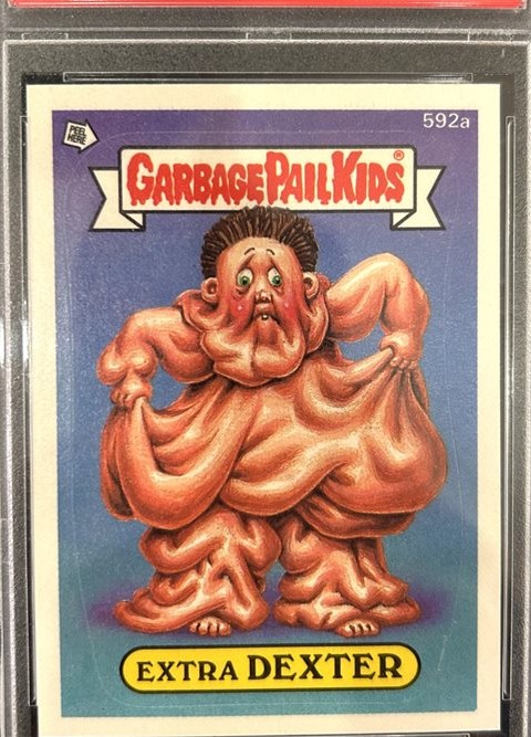 1988 Topps Garbage Pail Kids Series 15 Die-Cut #592a Extra Dexter front