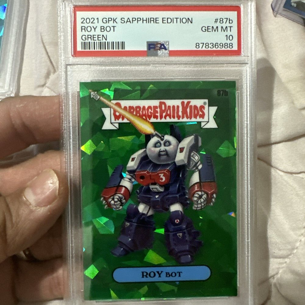 2021 Topps Garbage Pail Kids Sapphire Edition Green #87b Roy Bot front