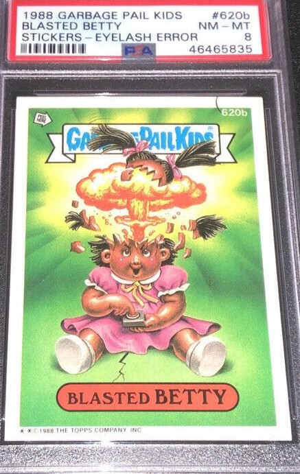 1988 Topps Garbage Pail Kids Series 15 Eyelash Error #620b Blasted Betty front