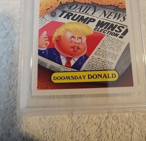 2017 Topps Garbage Pail Kids Adam-Geddon Series 1 Nuclear Sticker #3a Doomsday Donald front