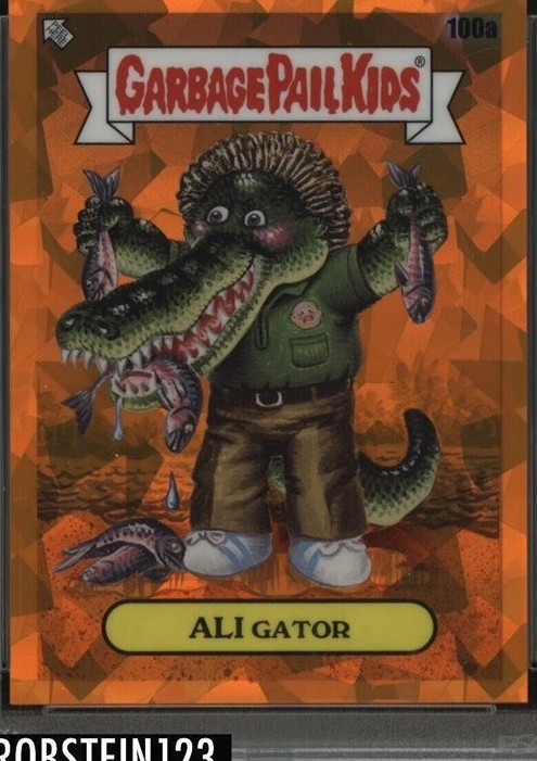 2021 Topps Garbage Pail Kids Sapphire Edition Orange #100a Ali Gator front