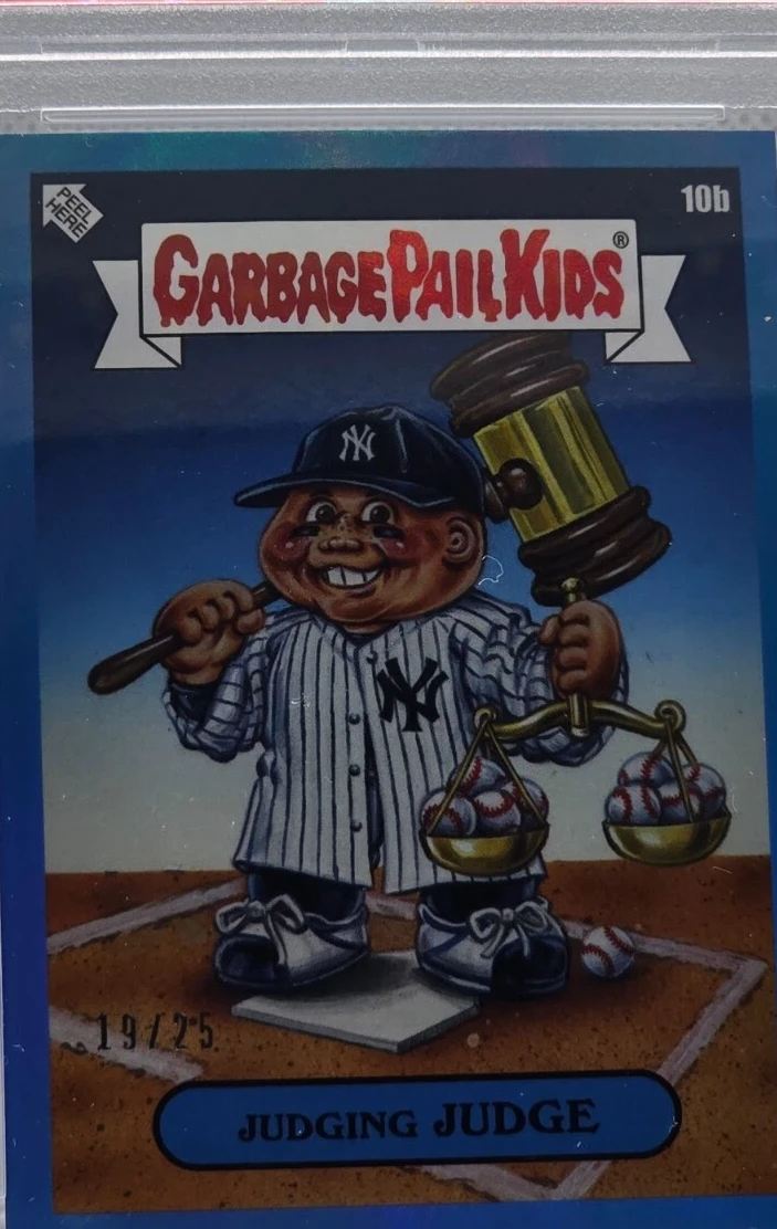 2023 Topps Topps Garbage Pail Kids X Mlb Series 3 Blue Foil #10b Judging Judge front