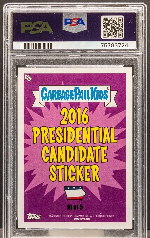 2016 Topps Garbage Pail Kids Presidential Candidates-Iowa Caucus #1b Cyber Clinton front