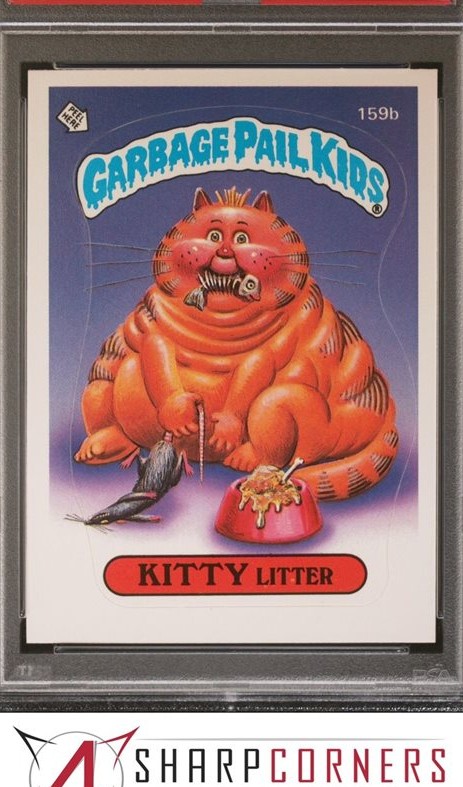 1986 Topps Garbage Pail Kids Stickers #159b Kitty Litter front