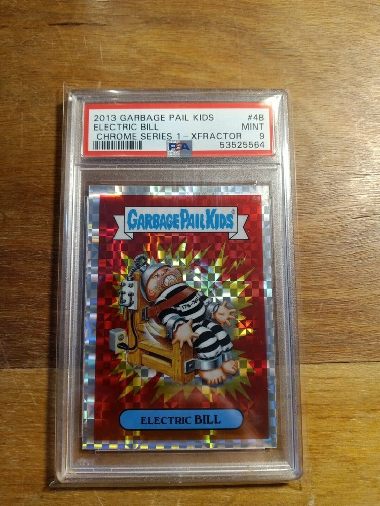 2013 Topps Garbage Pail Kids Chrome Series 1 X-Fractor #4b Electric Bill front