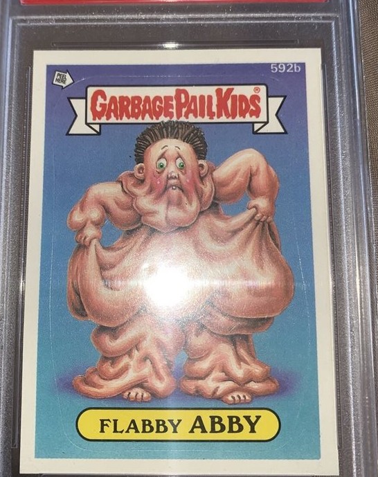 1988 Topps Garbage Pail Kids Series 15 Die-Cut #592b Flabby Abby front