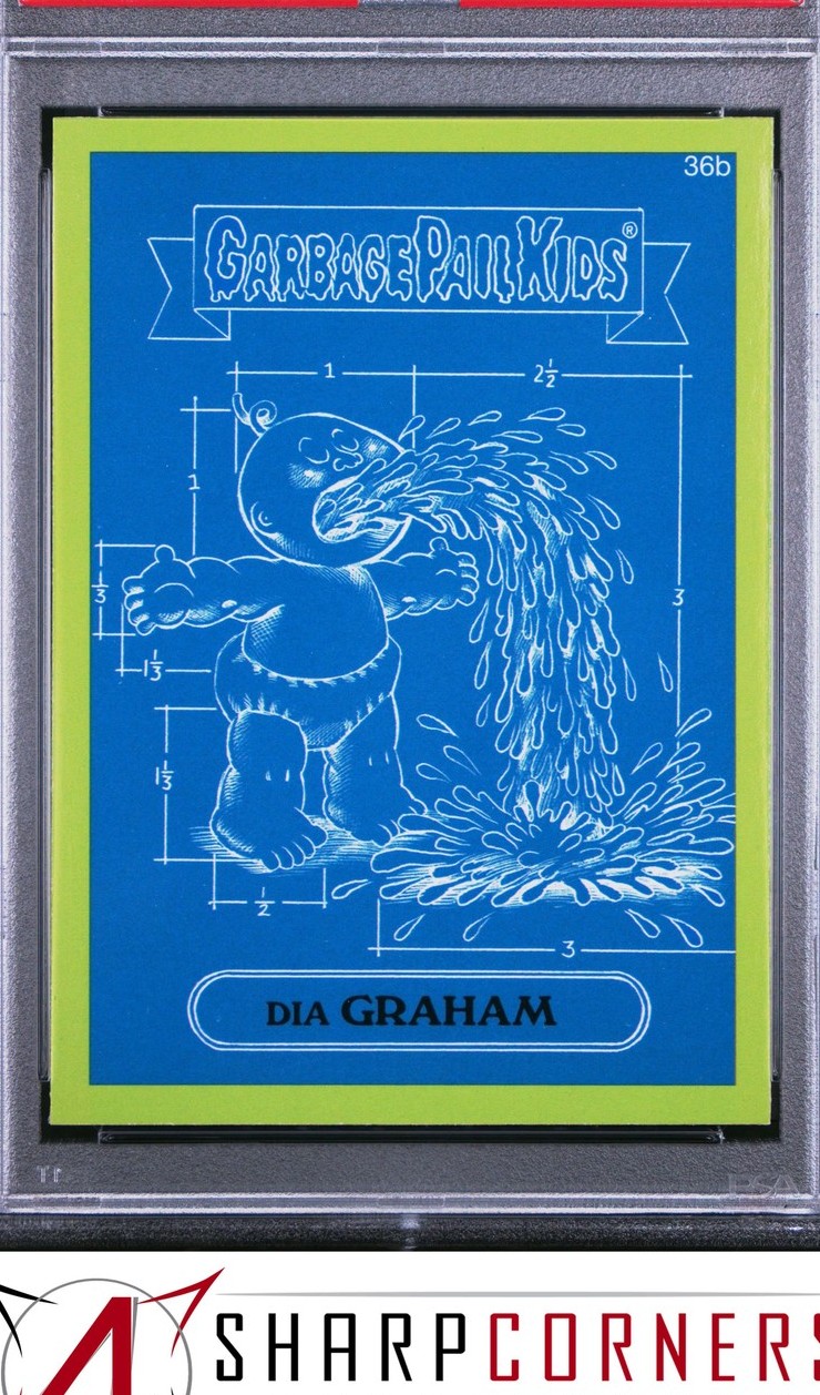 2015 Topps Topps Garbage Pail Kids Series 1 Green #36b Dia Graham front