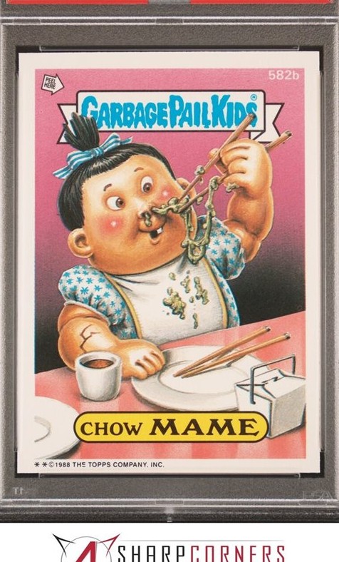 1988 Topps Garbage Pail Kids Series 15 Puzzle Piece Back #582b Chow Mame front