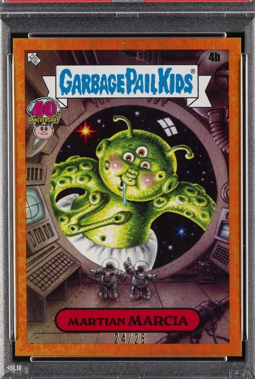 2025 Topps Worst Of Garbage Pail Kids 40Th Anniversary Sour Orange #4b Martian Marcia front