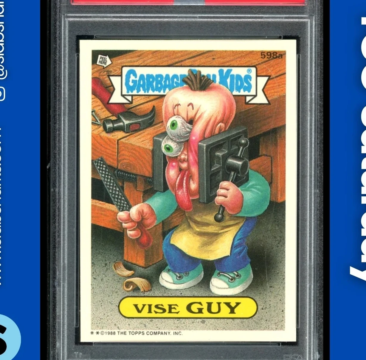 1988 Topps Garbage Pail Kids Series 15 Die-Cut #598a Vise Guy front