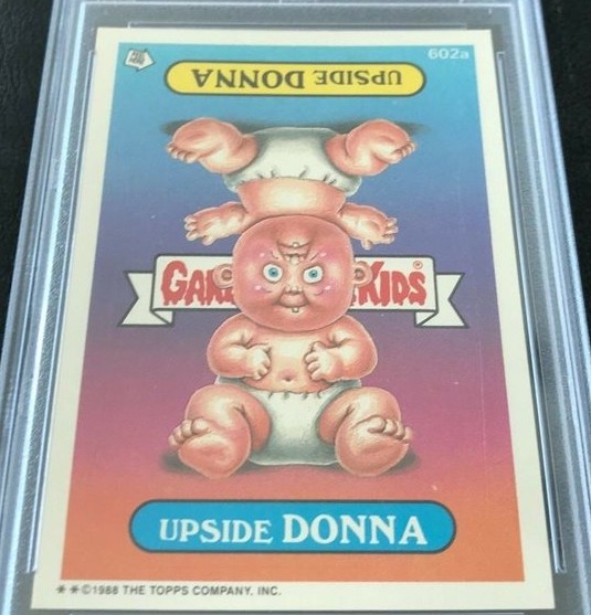1988 Topps Garbage Pail Kids Series 15 Die-Cut #602a Upside Donna front