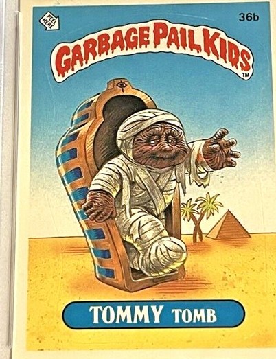 1985 Topps Garbage Pail Kids Series 1 GLOSSY #36B Tommy Tomb front