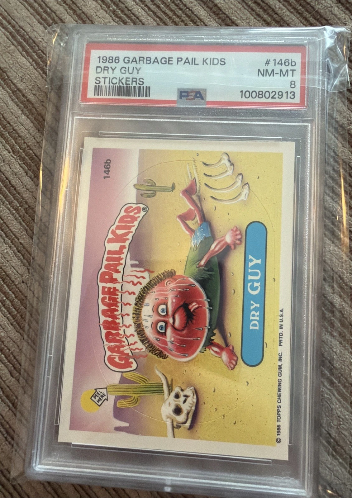 1986 Topps Garbage Pail Kids Stickers #146b Dry Guy front