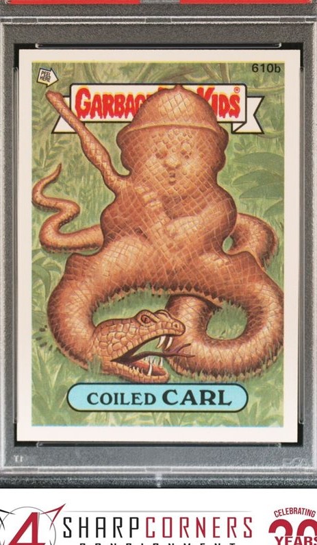 1988 Topps Garbage Pail Kids Series 15 #610b Coiled Carl front