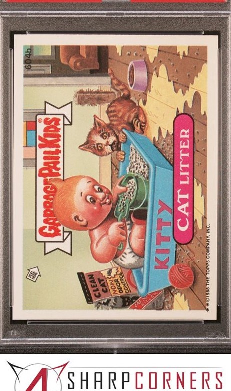 1988 Topps Garbage Pail Kids Series 15 #604b Cat Litter front