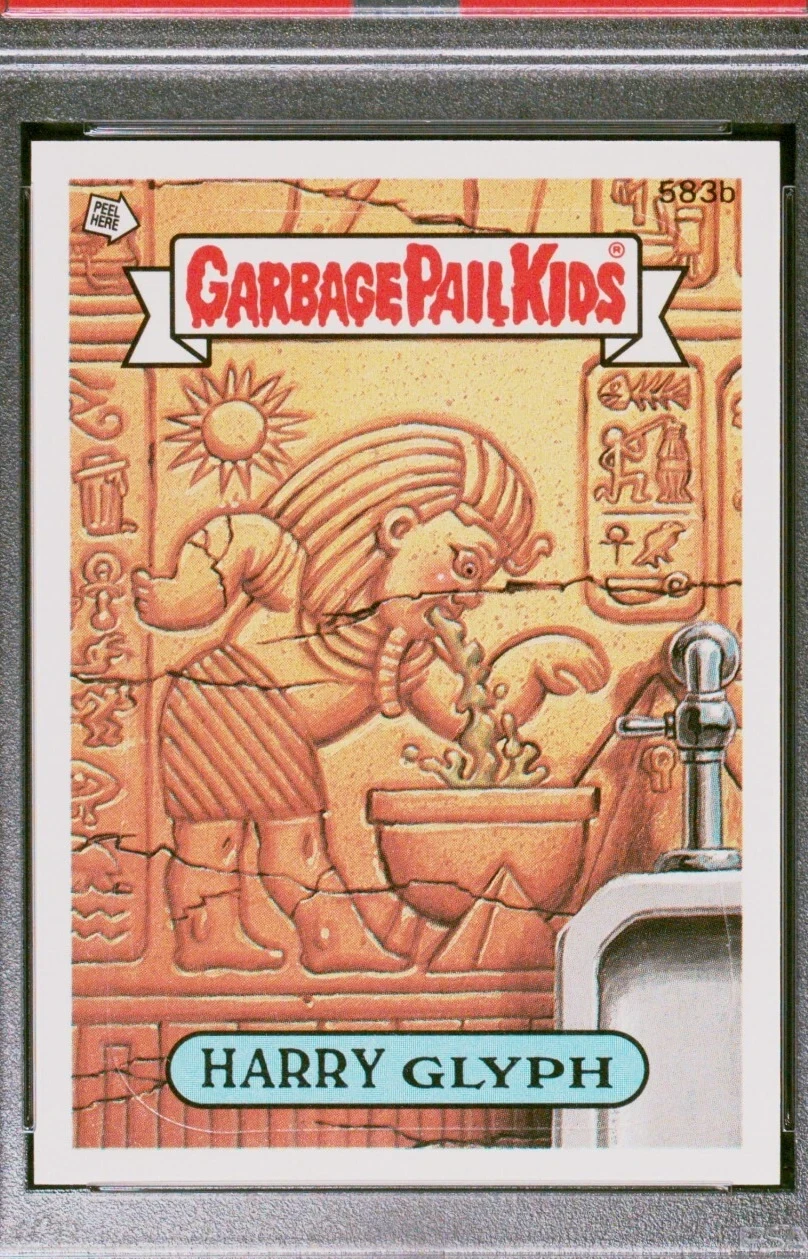 1988 Topps Garbage Pail Kids Series 15 Die-Cut-Completed Puzzle Back #583b Harry Glyph front