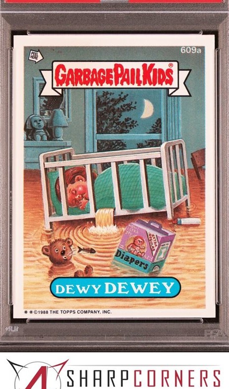 1988 Topps Garbage Pail Kids Series 15 #609a Dewy Dewey front