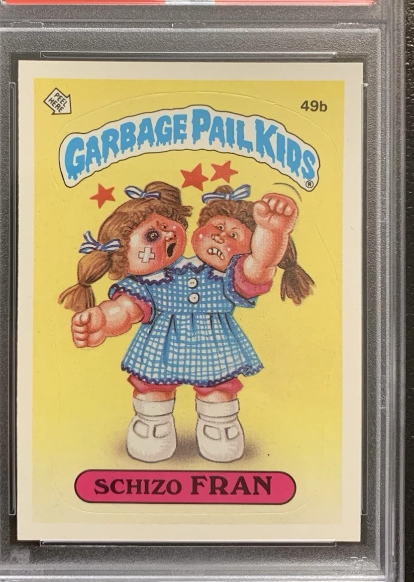 1985 Topps Garbage Pail Kids Series 2 Glossy #49b Schizo Fran front