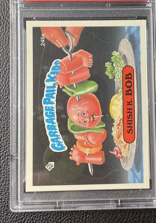 1986 Topps Garbage Pail Kids Stickers-U.K. Minis #245a Reptilian Lillian front